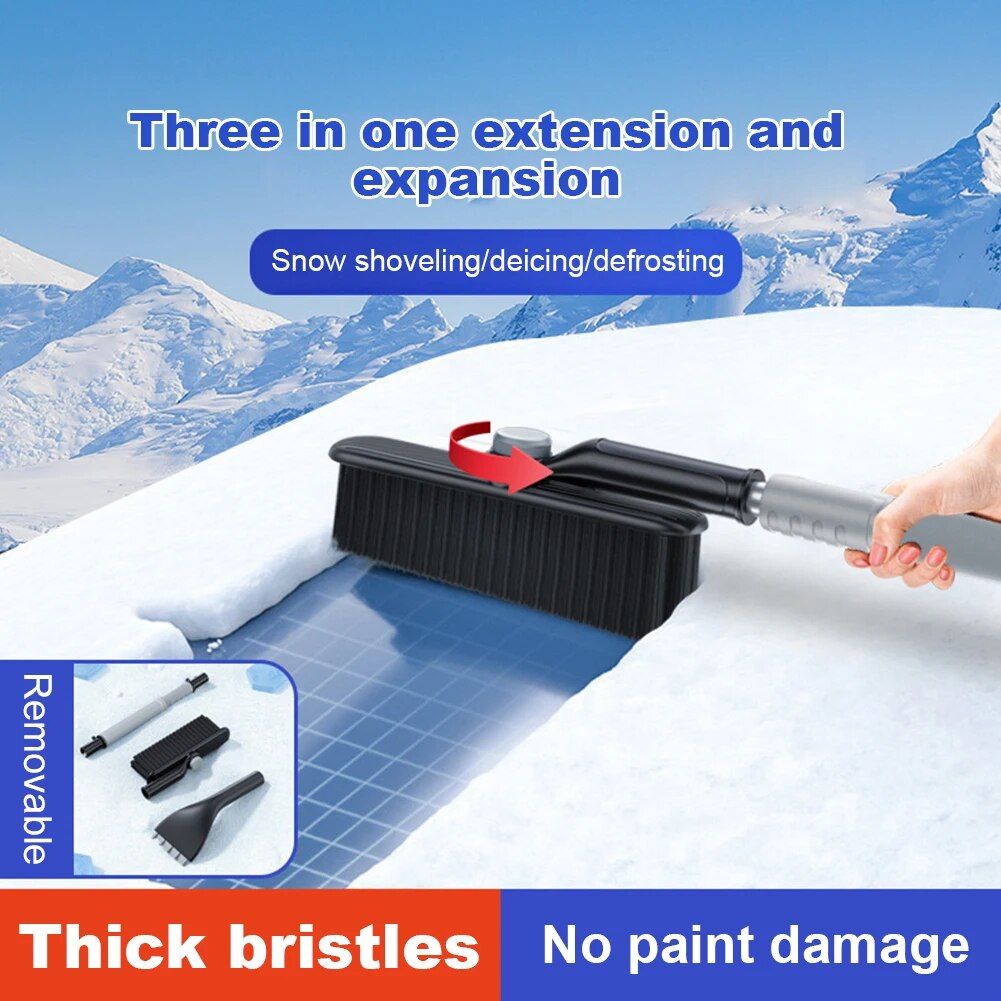 Lisslune | Telescopic 2-in-1 Snow Shovel & Window Cleaner for Car Wash