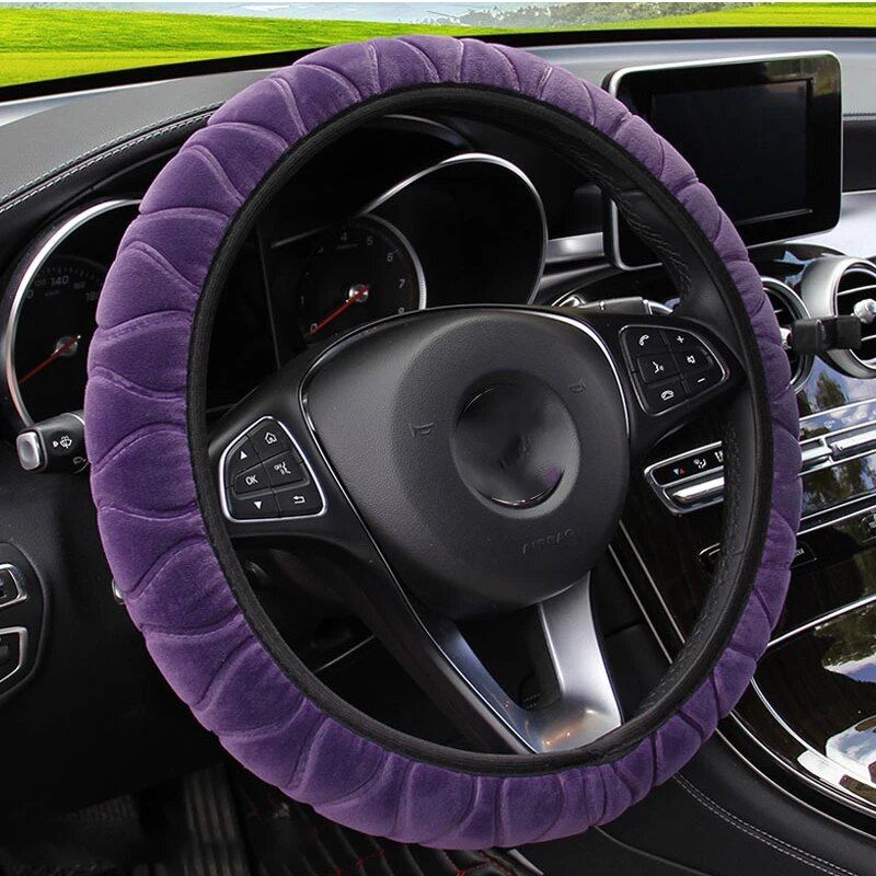 Lisslune | Soft Winter Warm Plush Steering Wheel Cover