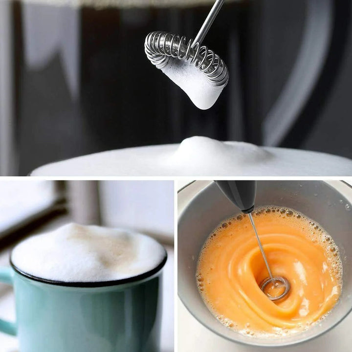 Lisslune | Electric milk frother drink frother whisk mixer stirring device coffee machine egg frother