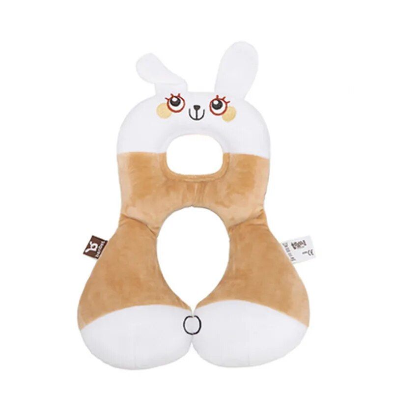 Lisslune | Kids Caricature Animal U-shaped Neck Pillow - Comfort & Protection for Car Rides