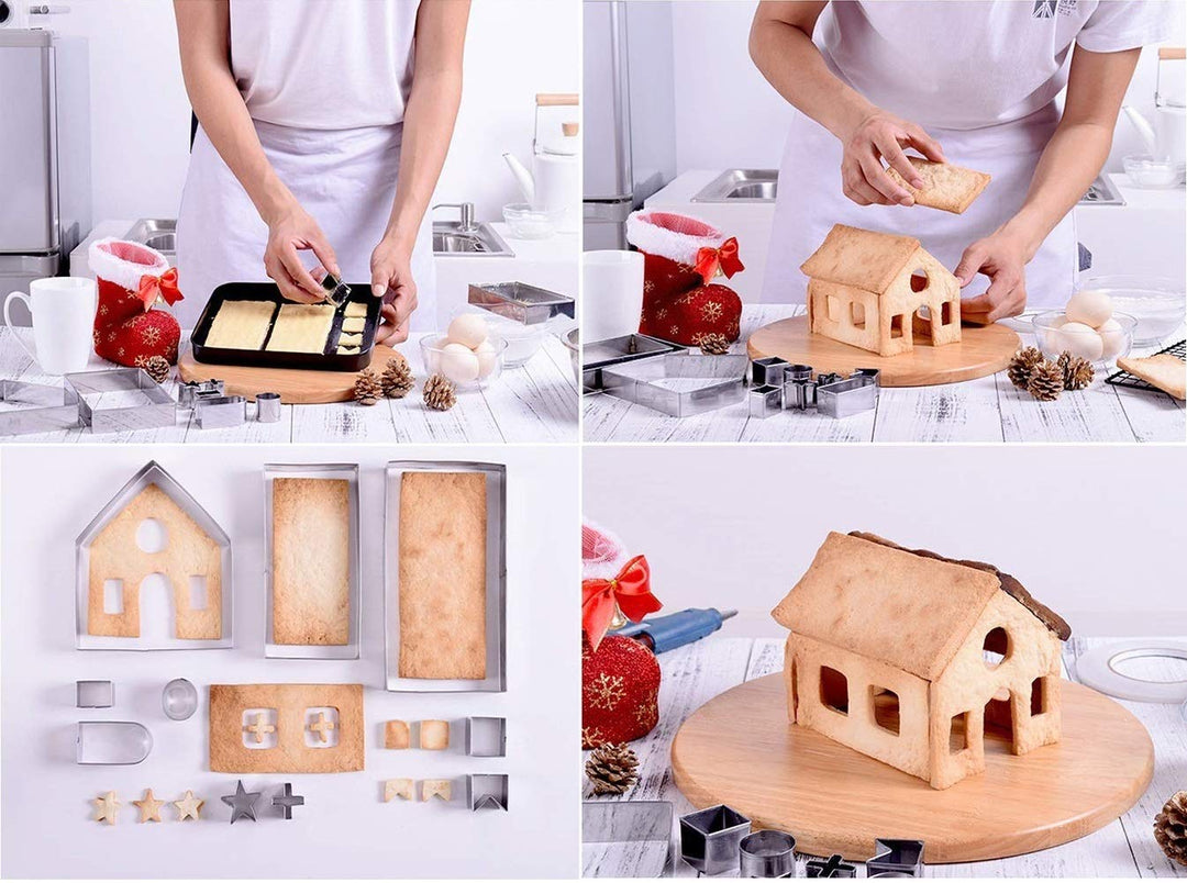 Lisslune | Christmas Stainless Steel 3D Cookie Mold (18pcs)