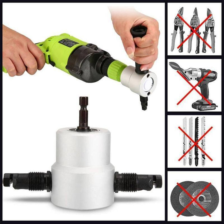 Lisslune |  Cutter Drill Attachment Double Head Metal Sheet