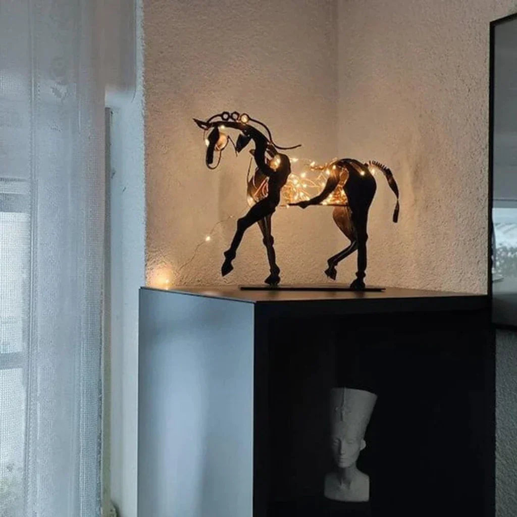 Lisslune | Horse Sculpture - AdonisMetal - Rustic Elegance - Timeless Decorative Piece