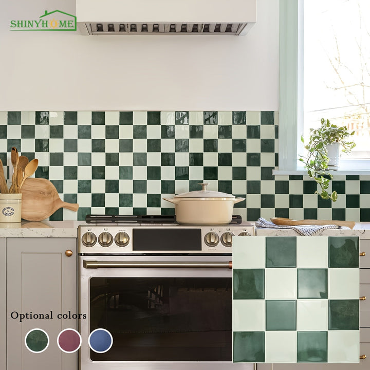 Rynx | 10/30 pieces self-adhesive tile] 10/30 pieces self-adhesive bathroom wall tile, self-adhesive kitchen splash, 10.5 inches * 10.5 inches waterproof and oil-resistant splash guard, easy-to-apply adhesive for kitchen, bathroom, walls & RVs
