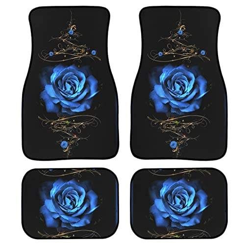 Lisslune | Red Rose Printed All-Weather Car Mats (Set of 4)