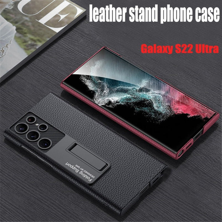 Lisslune | Luxurious, ultra-thin leather phone case, shockproof, for Samsung Galaxy 23