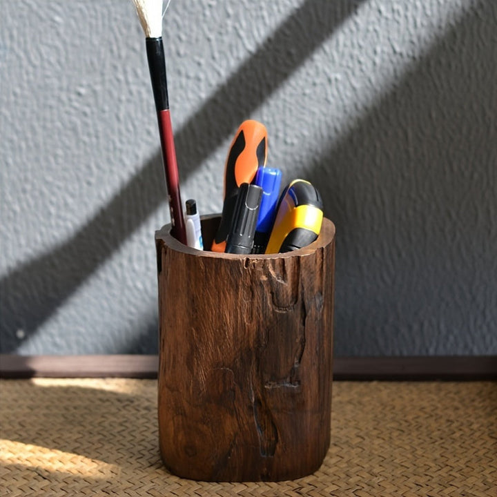 Lisslune | Handmade Wooden Pen Holder – Unique and Natural Look