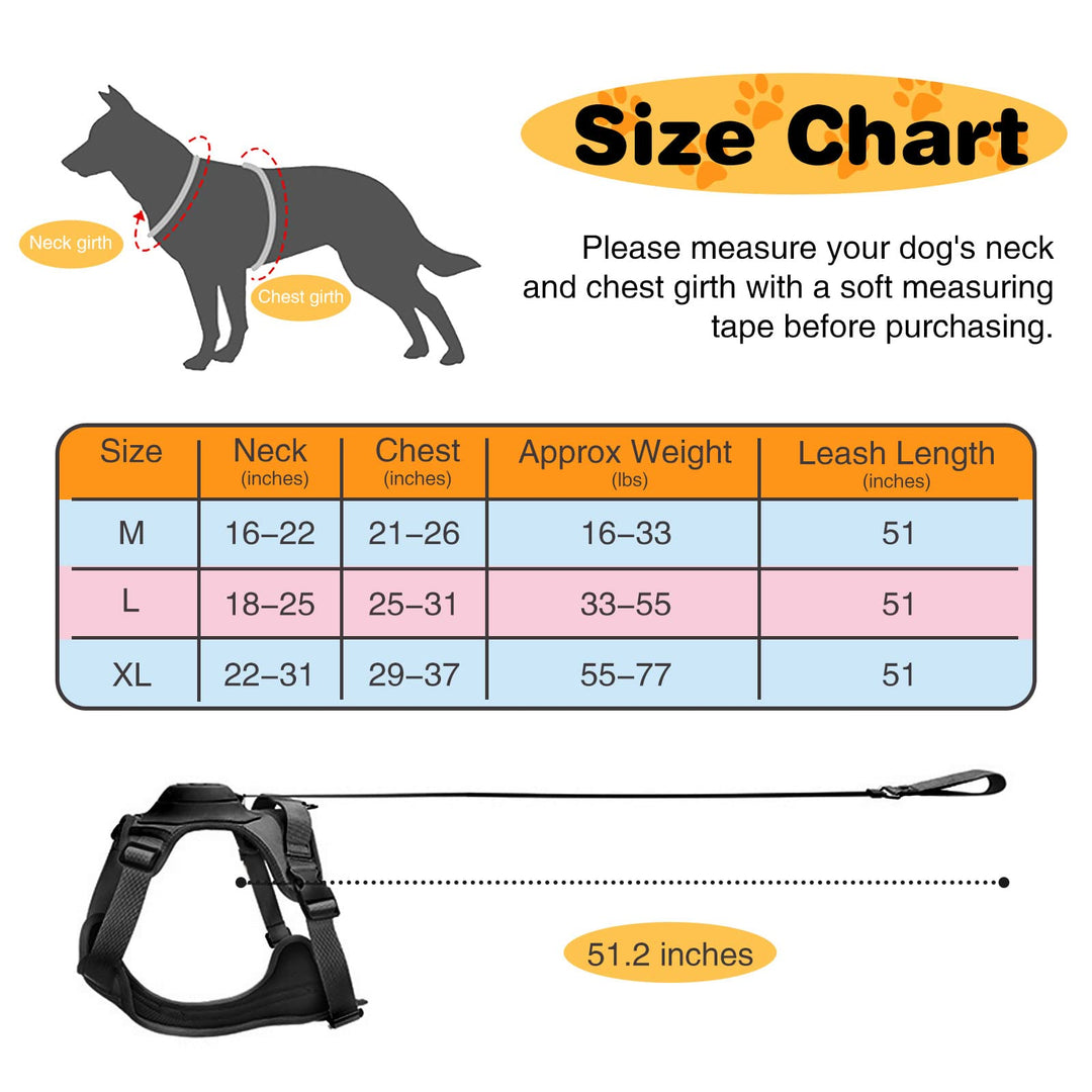 Lisslune | mamymarket™ - Dog Harness and Retractable Leash Set All-in-One