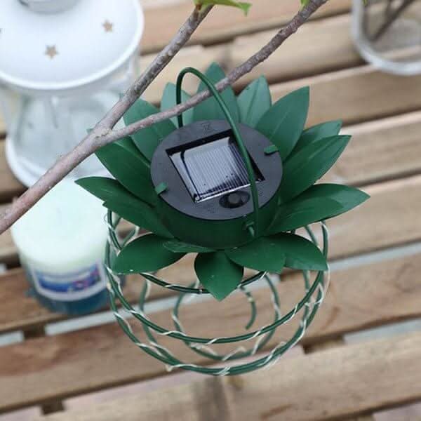 Lisslune | Solar Pineapple Garden Lantern with Warm LED Light 28cm