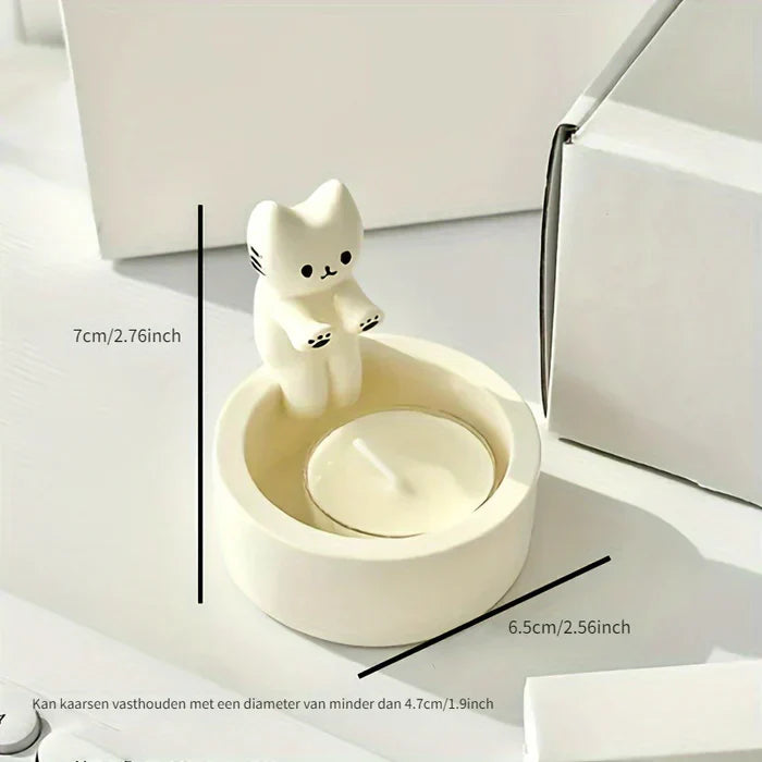 Lisslune | Modern Resin Tray with Cat Decoration