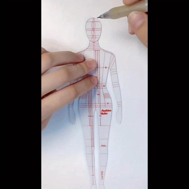 Lisslune | Fashion Designer's Acrylic Sketch Line - Ultimate Guide for Human Figures and Clothing Designs