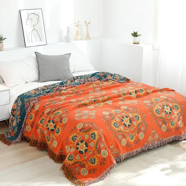 Lisslune | Cotton Queen Bedcover Sofa Blanket