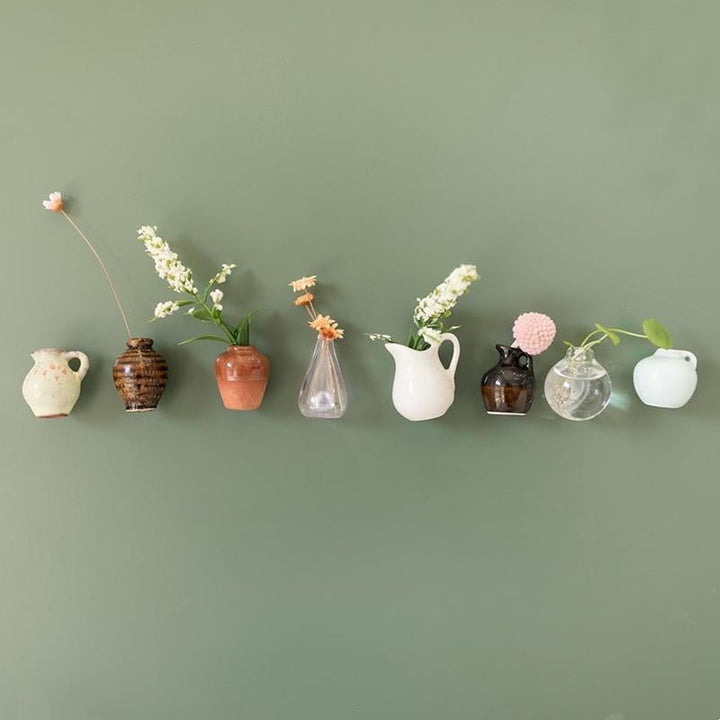 Lisslune | 3-piece set mini plant vases magnets for decorative and fresh accents