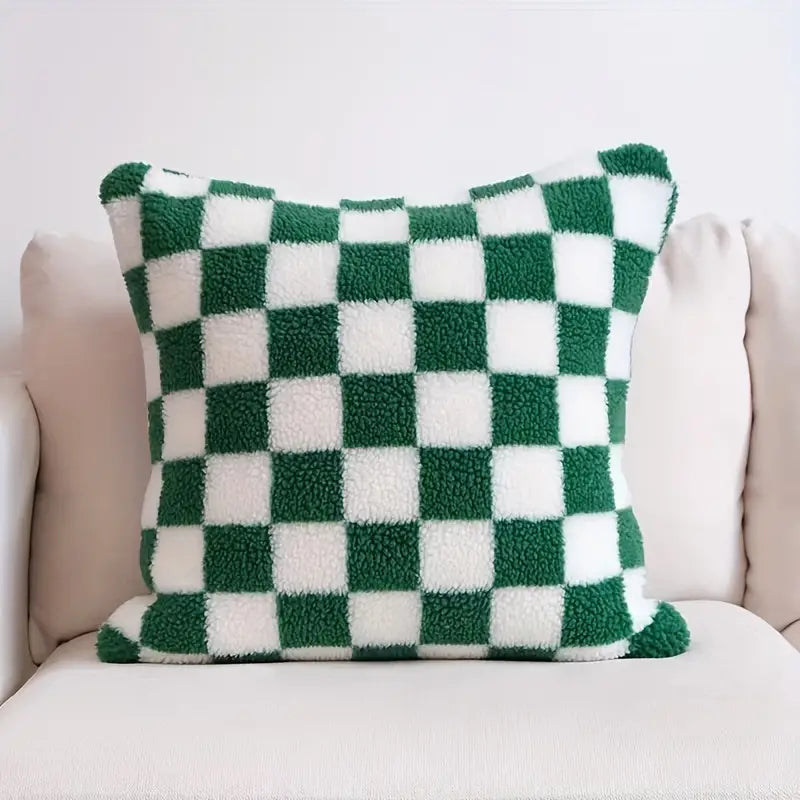 Lisslune | Checkerboard Synthetic Fur Pillowcase