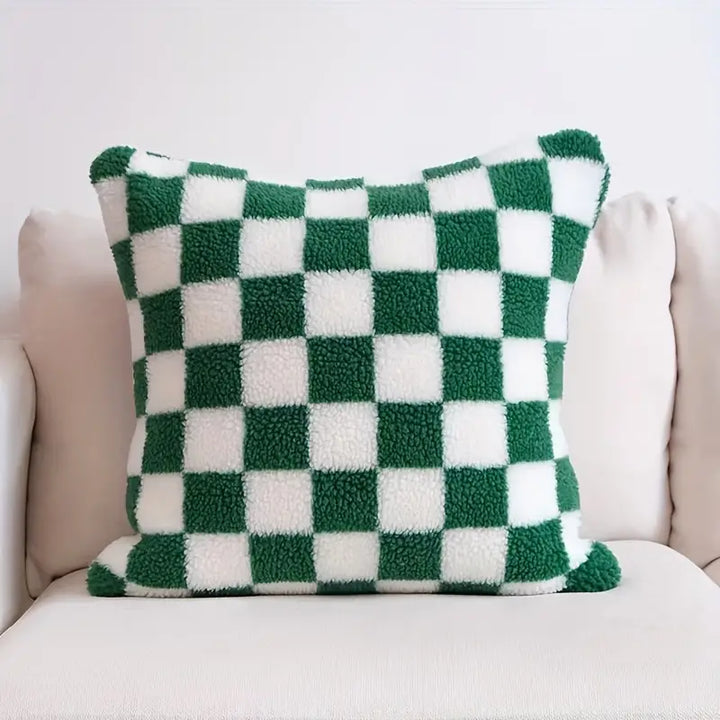 Lisslune | Checkerboard Synthetic Fur Pillowcase