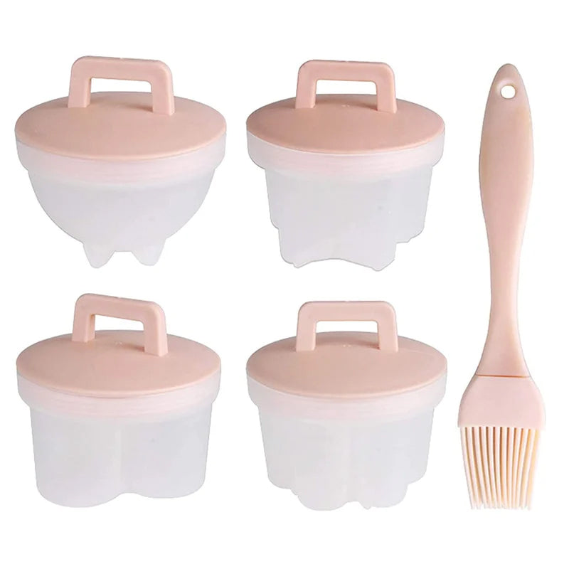 Lisslune | Cute Boiled Egg Mold4 PCS/Set With Brush