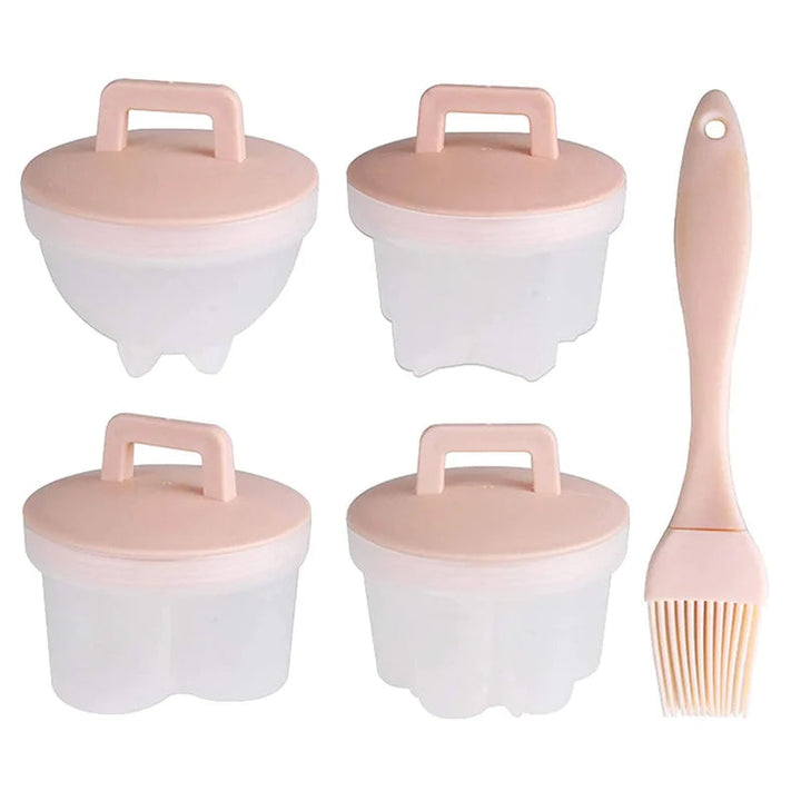 Lisslune | Cute Boiled Egg Mold4 PCS/Set With Brush