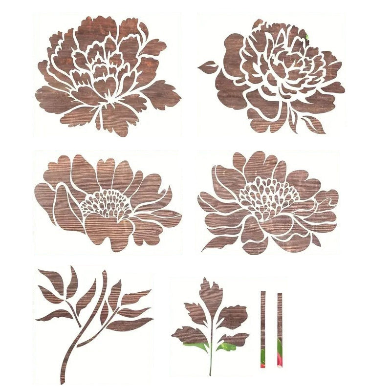 Lisslune | Large Flower Stencils for Garden Fence