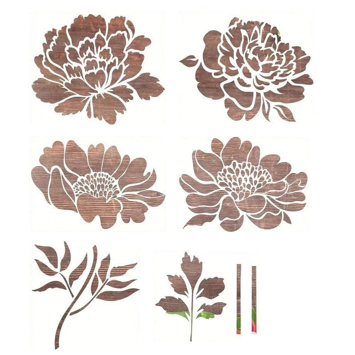 Lisslune | Large Flower Stencils for Garden Fence