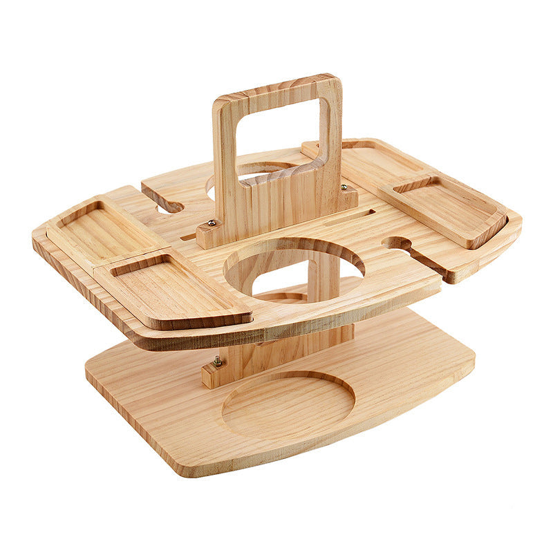 Lisslune | Portable Wooden Picnic Wine Table