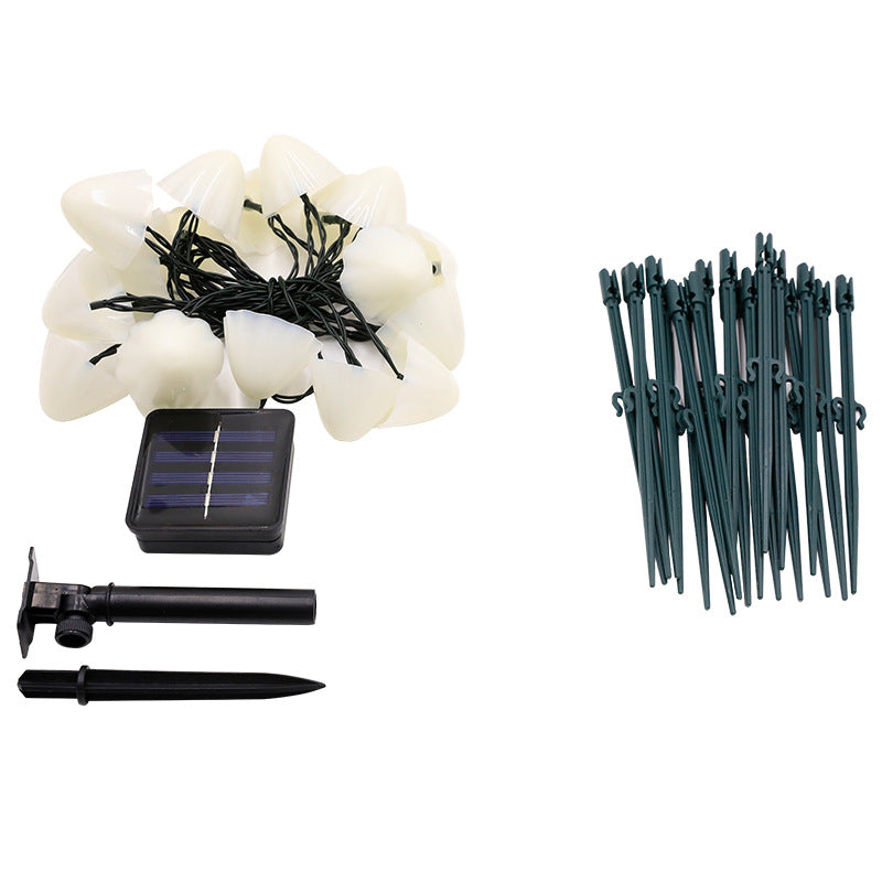 Lisslune | LED Solar String Lights Ground Stake Mushroom Lights