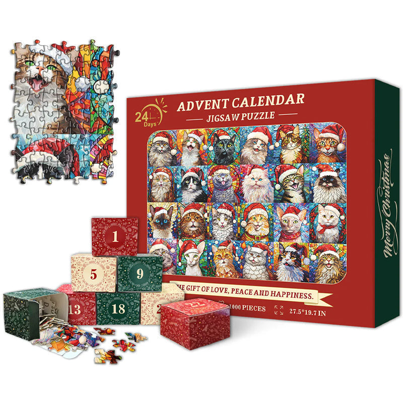 Lisslune | Christmas Cat Calendar Puzzle