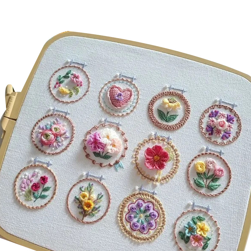 Lisslune | Small Flower Frame Embroidery Set