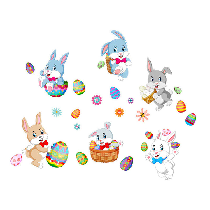 Lisslune | Easter Bunny Egg Wall Stickers, 2 Sheets