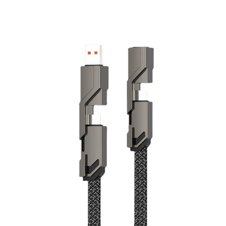 Lisslune | 4-in-1 braided anti-tangle charging cable