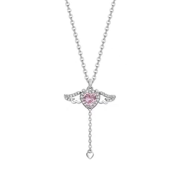 Lisslune | Pink Angel Wings Necklace