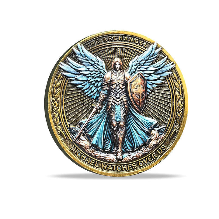 Lisslune | The Archangel Michael watches over us Challenge Coin