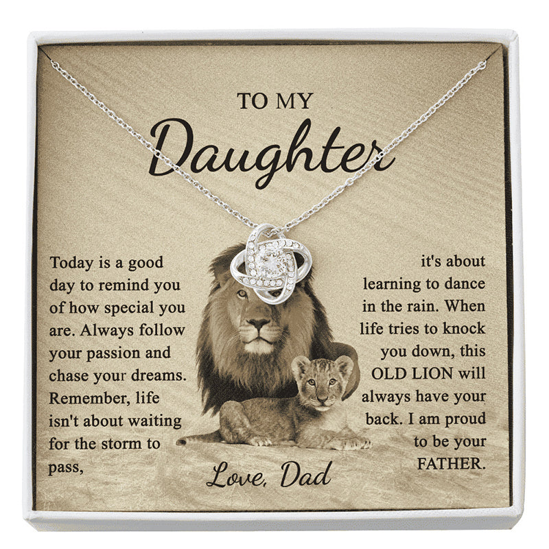 Lisslune | To my daughter dear knot necklace