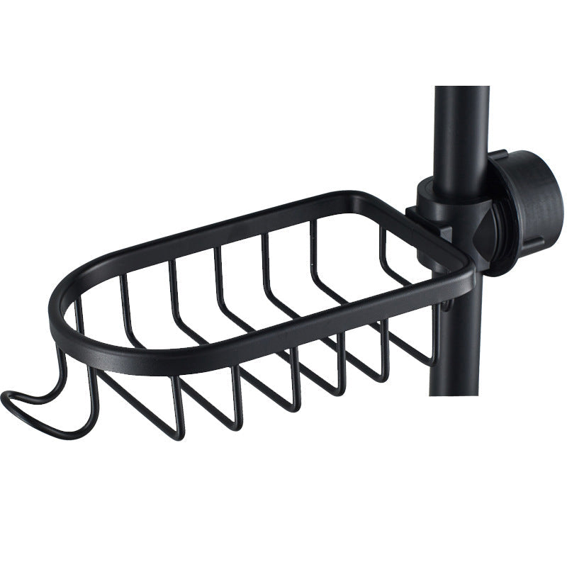 Lisslune | Shower holder for Shampoo & Soap – Stainless Aluminium – Silver or Black – No Drilling
