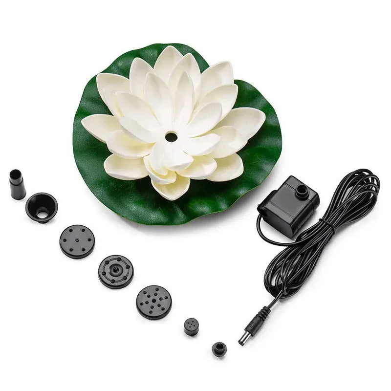 Lisslune | Lotus-shaped solar fountain pond decoration