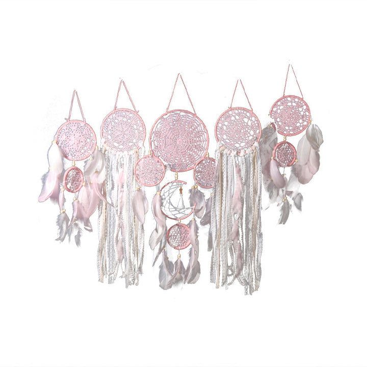 Lisslune | Dream catcher moon and stars hang over the bed (5 pieces)