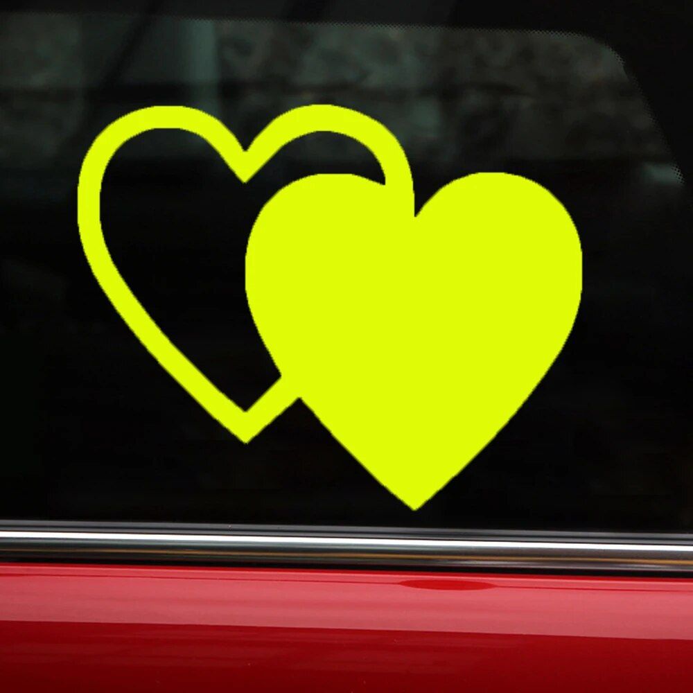 Lisslune | Reflective Love Heart Safety Labels