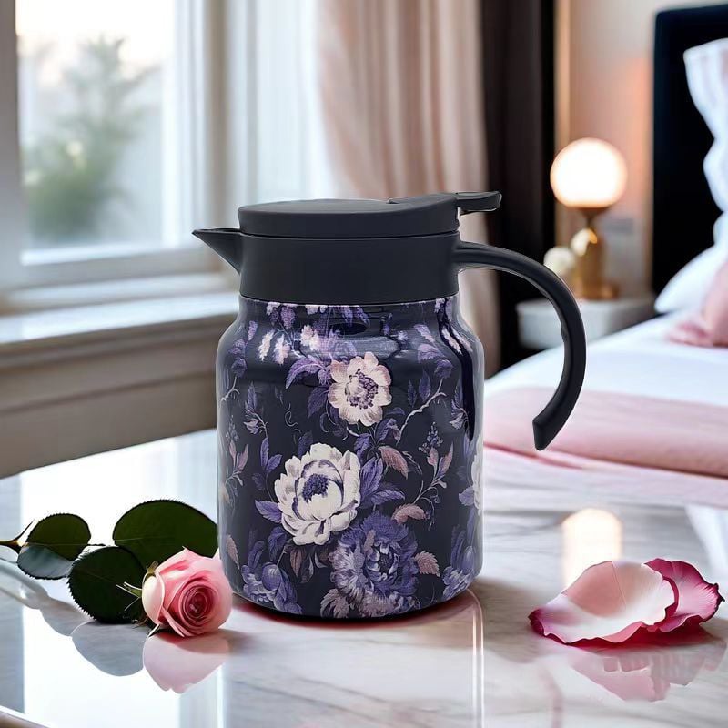 Lisslune | Vintage Floral Pattern Tea Thermos – Built-In Infuser