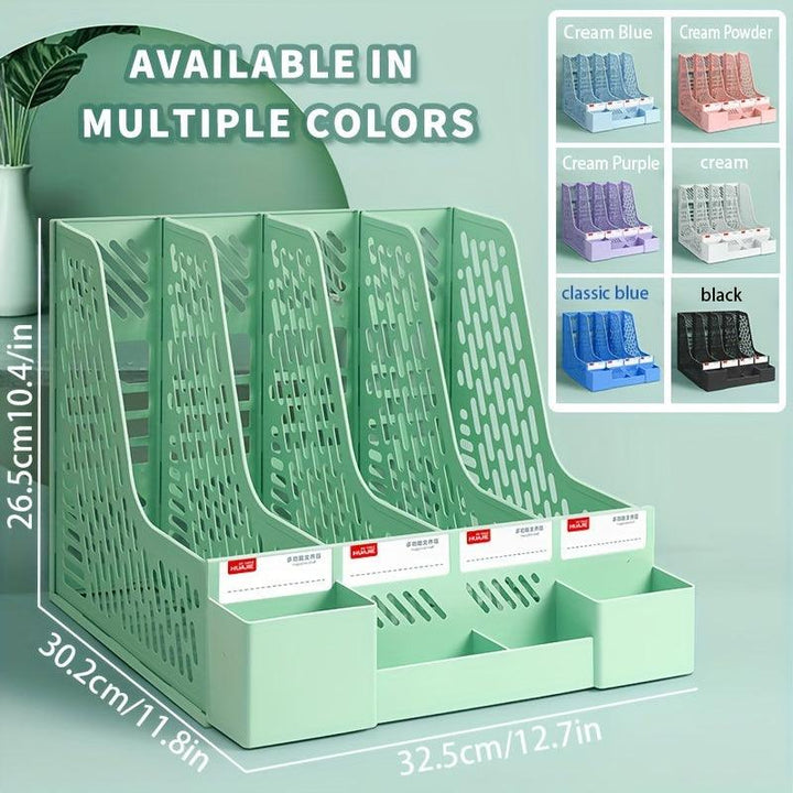 Lisslune | 4-compartment desk organizer with integrated pen holder