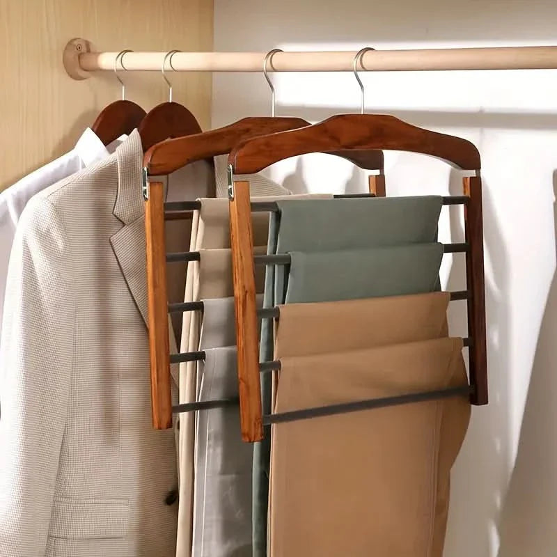 Lisslune | Multi-Bar Wooden Clothes Hanger with Premium Finish