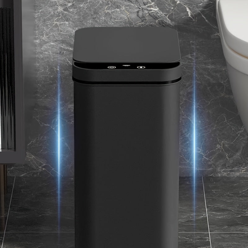Lisslune | Set of 2 Smart Sensor Trash Cans – Touchless and Compact (Black)