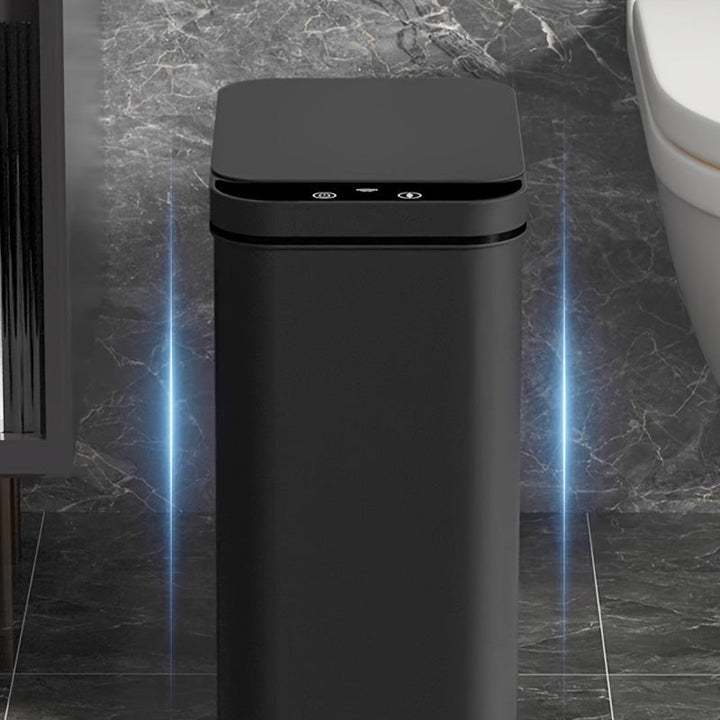 Lisslune | Set of 2 Smart Sensor Trash Cans – Touchless and Compact (Black)