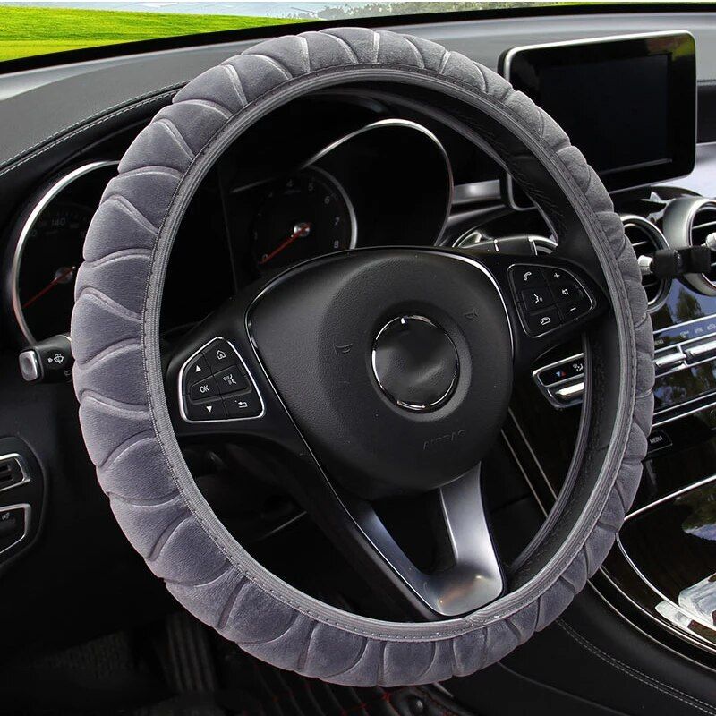Lisslune | Soft Winter Warm Plush Steering Wheel Cover
