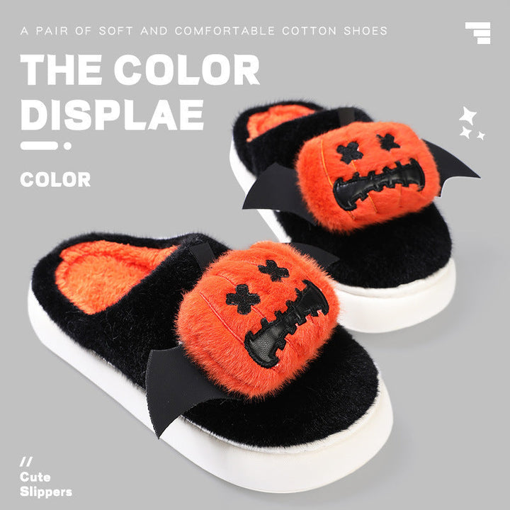 Lisslune | Spicy Feathered Pumpkin Slippers for Cozy Nights