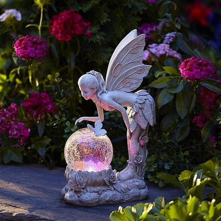 Lisslune | Home garden solar energy decoration Fairy Statue