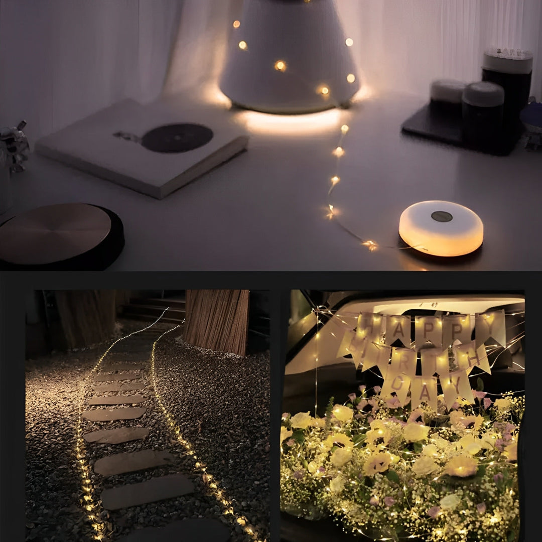 Lisslune | Portable LED Camping String Light – USB Rechargeable Waterproof Fairy Lights for Outdoor & Indoor Use (10m)