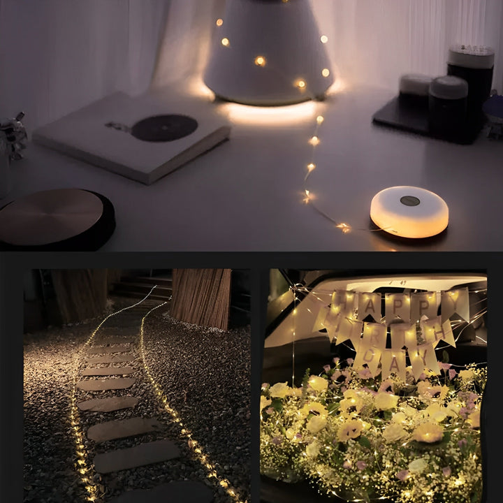 Lisslune | Portable LED Camping String Light – USB Rechargeable Waterproof Fairy Lights for Outdoor & Indoor Use (10m)