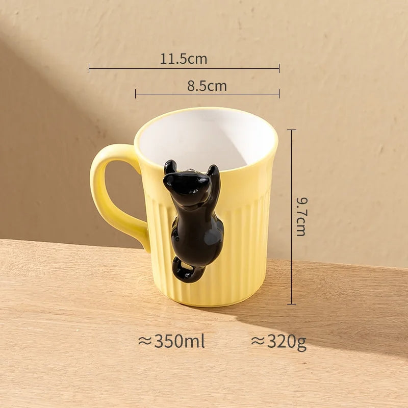 Lisslune | Cute Climbing Cat Ceramic Mug