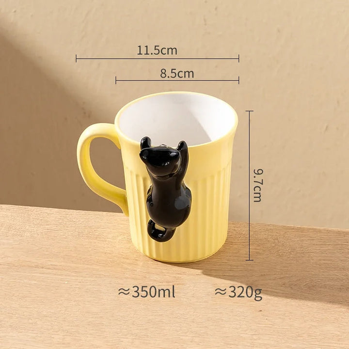 Lisslune | Cute Climbing Cat Ceramic Mug