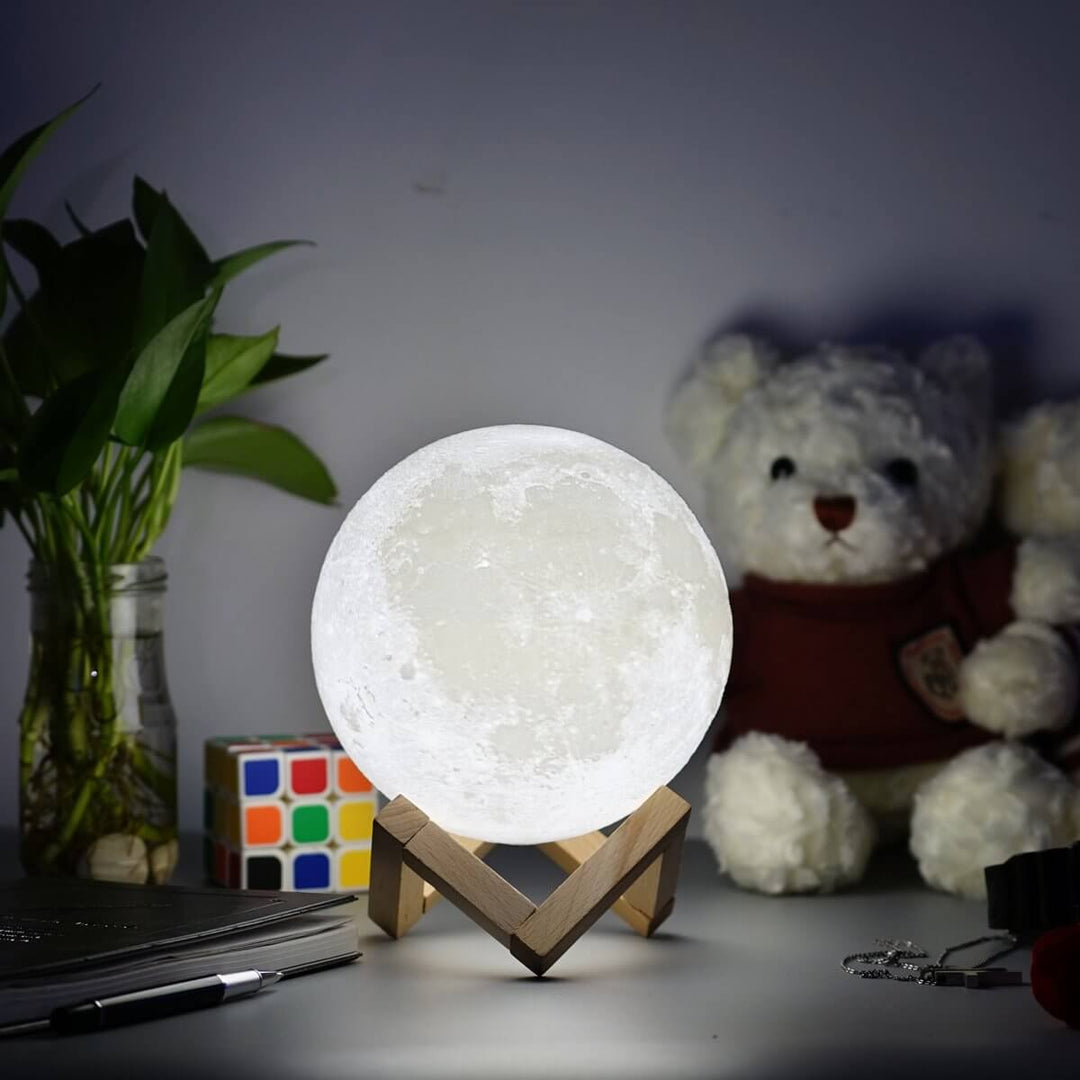 Lisslune | Lunar Moon Light Lamp | Lunar Globe Light with Stand