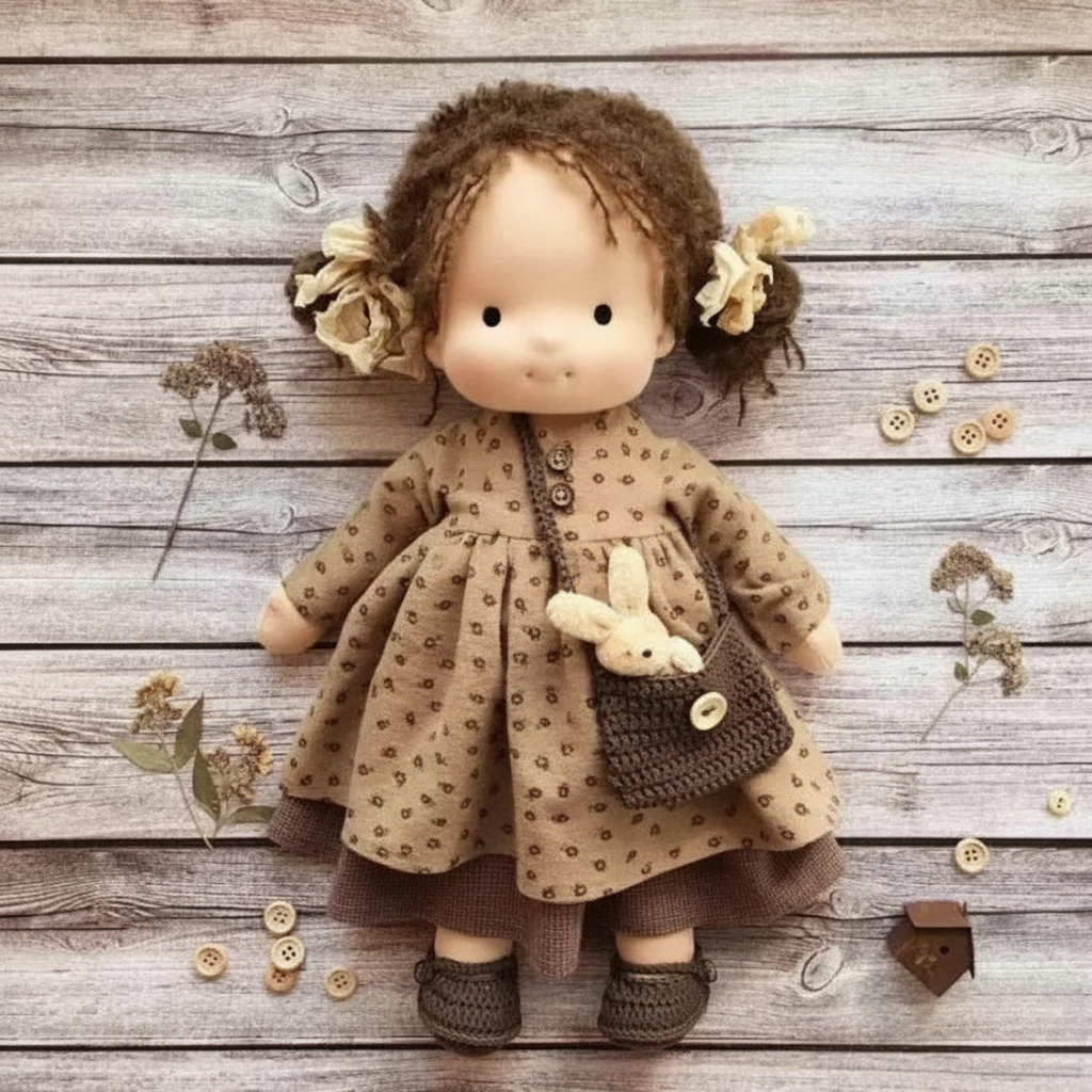 Lisslune | Handcrafted Cotton Waldorf Doll for Creative Play